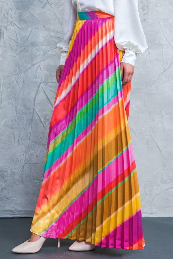 Aura Pleated Maxi Skirt