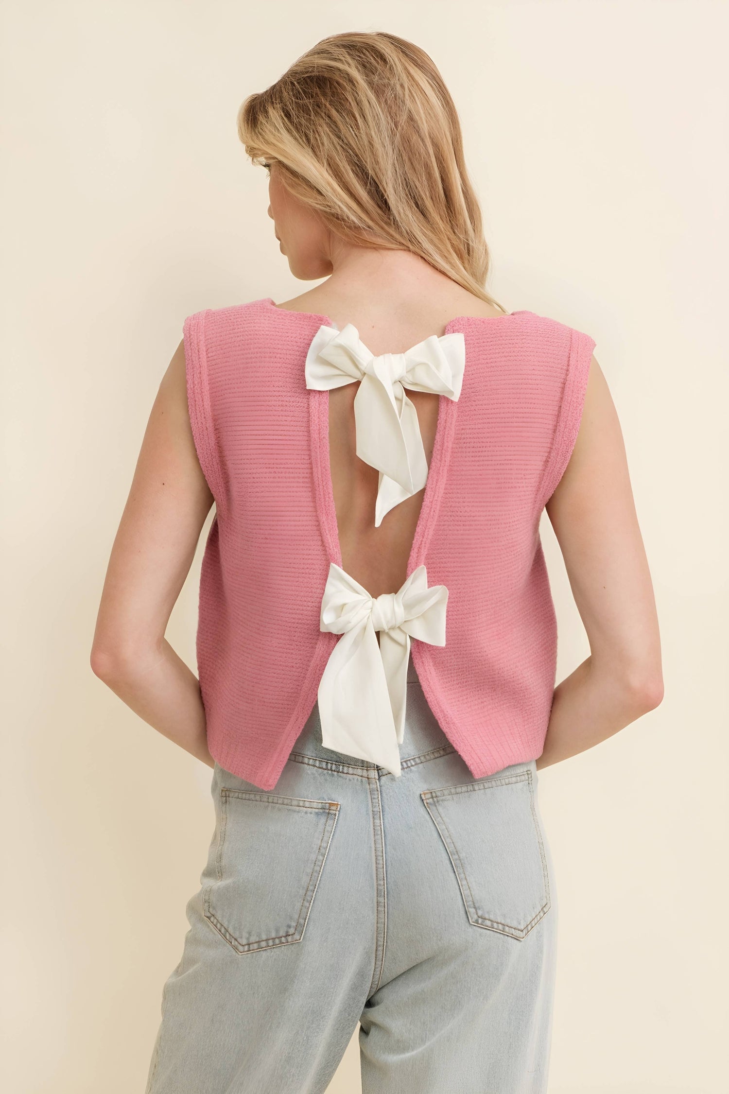 Bow Back Sweater Tank