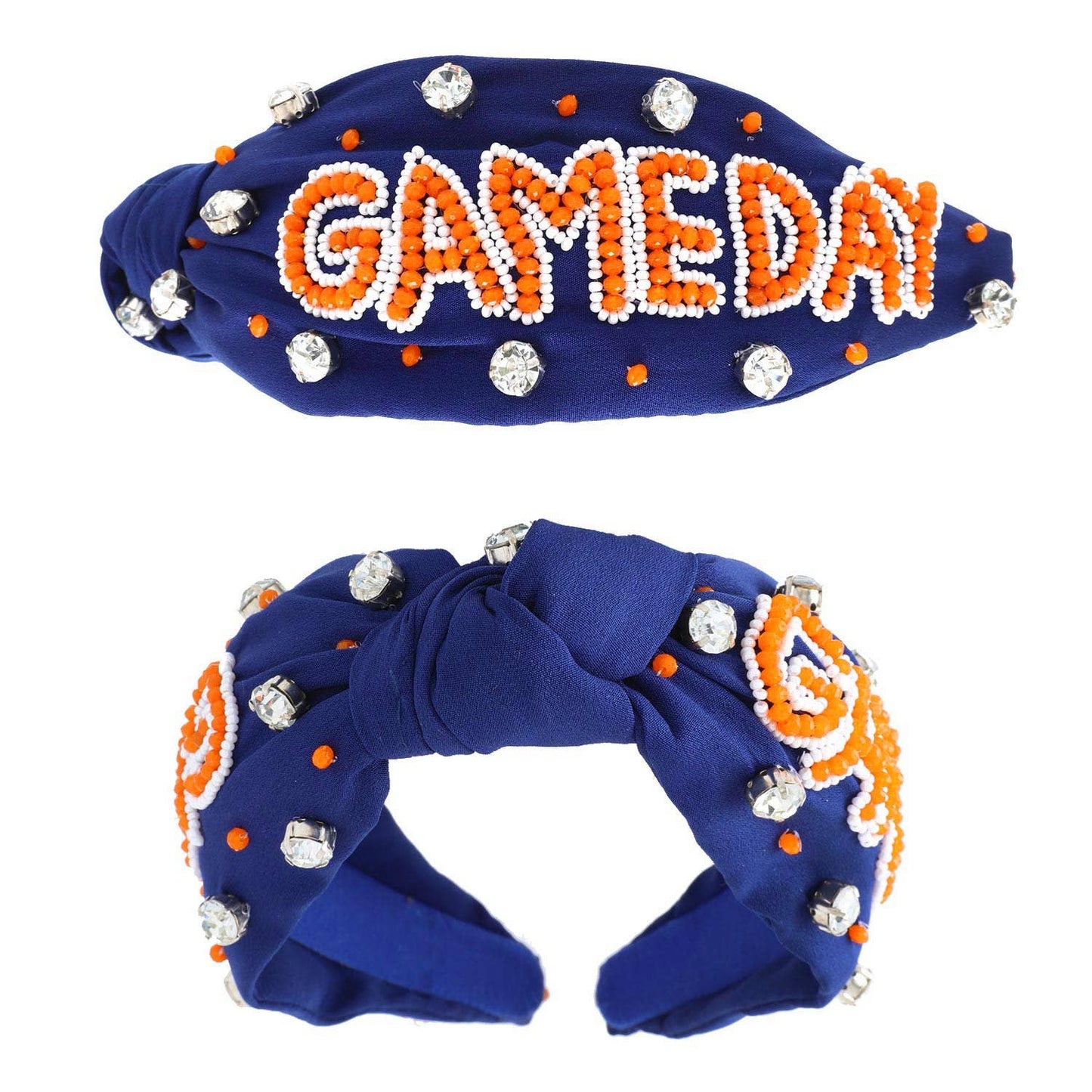 Orange + Blue Game Day Headband