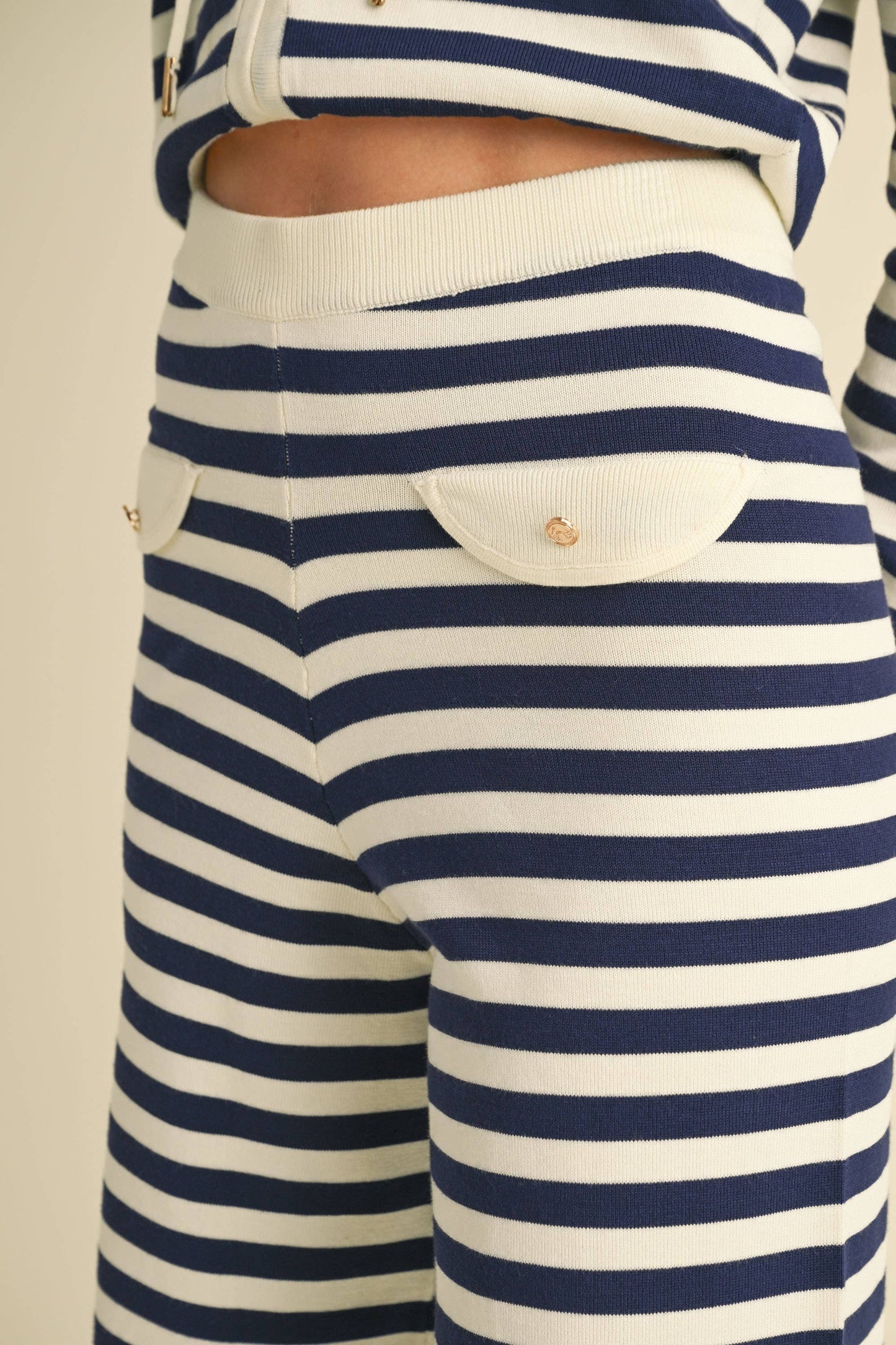 Marine Stripe Knit Pants