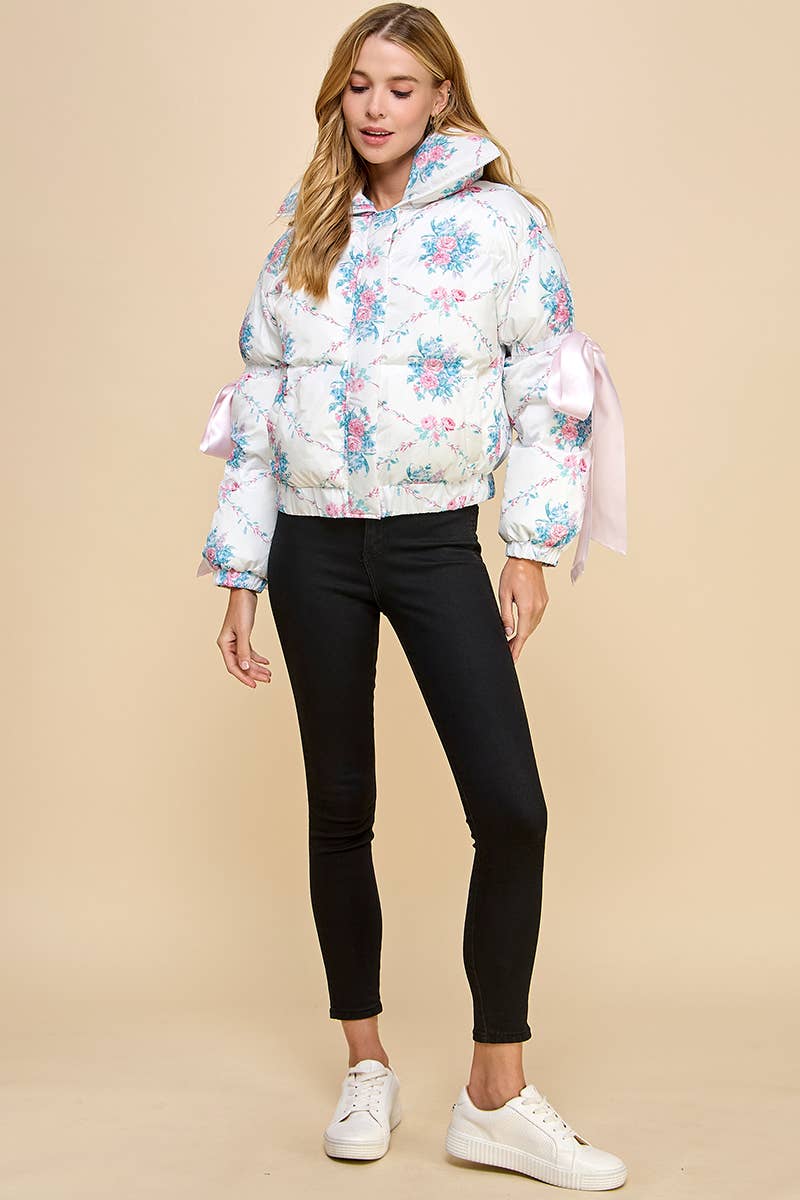 Fancy Florals Puffer Jacket