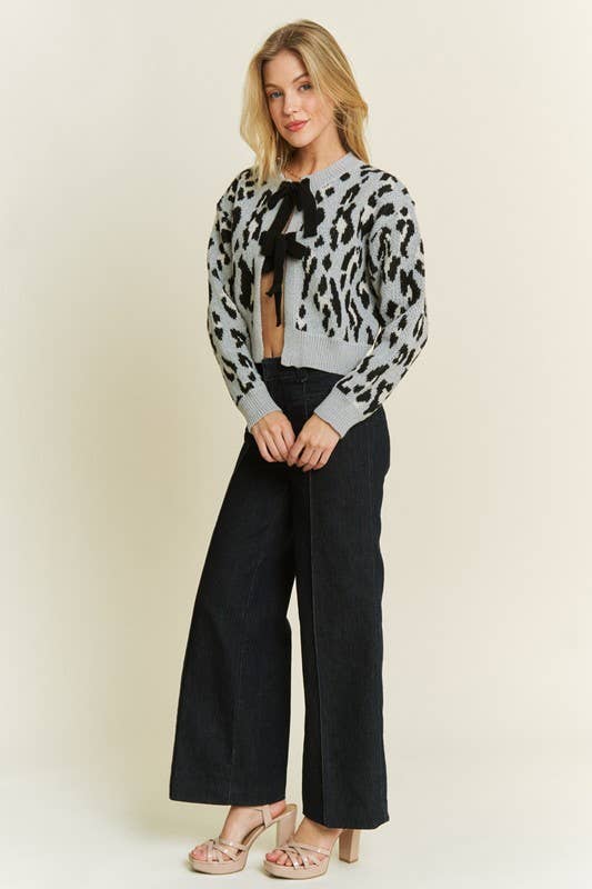 Spot On Leopard Bow Cardigan