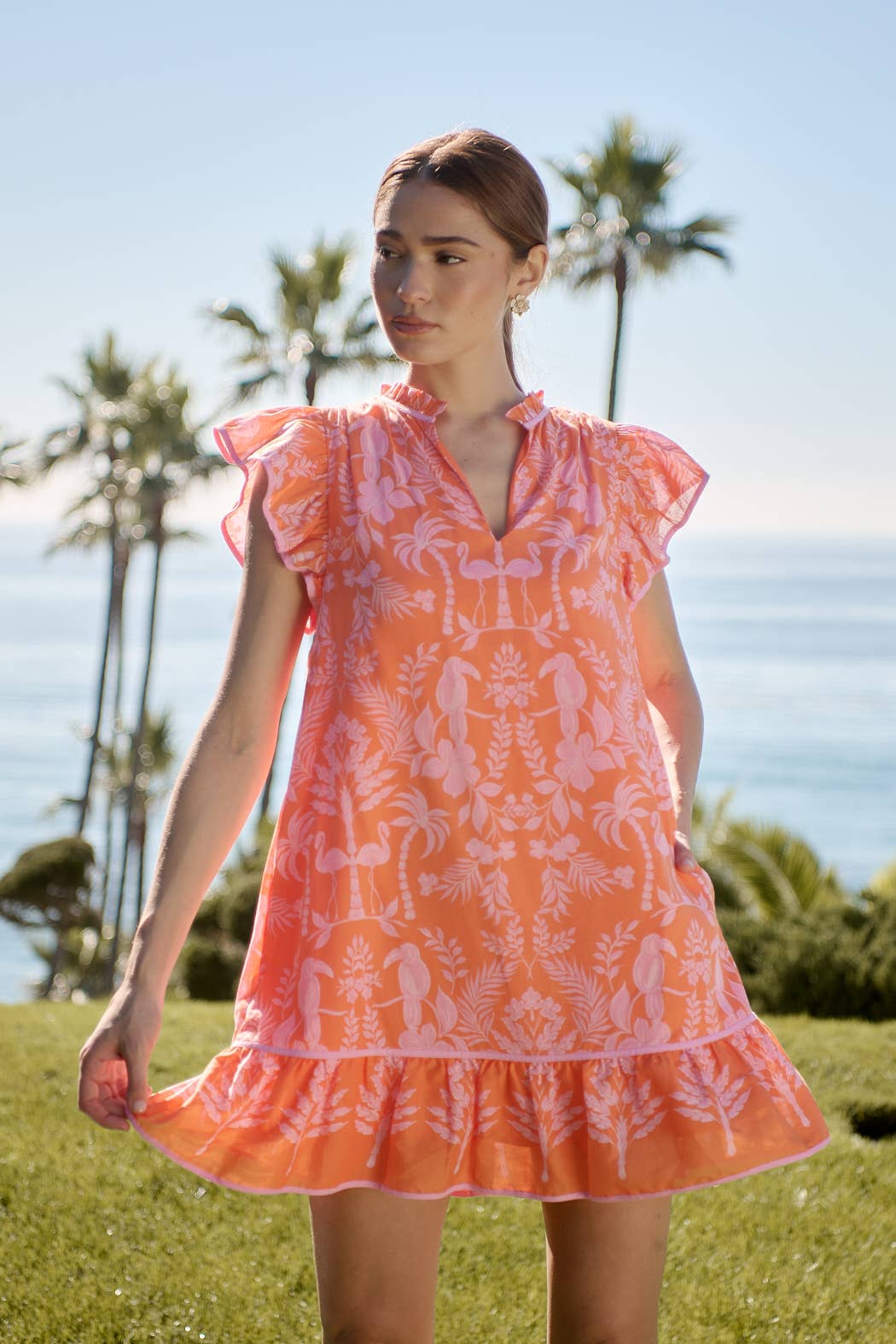 Toucan Jungle Print Shift Dress