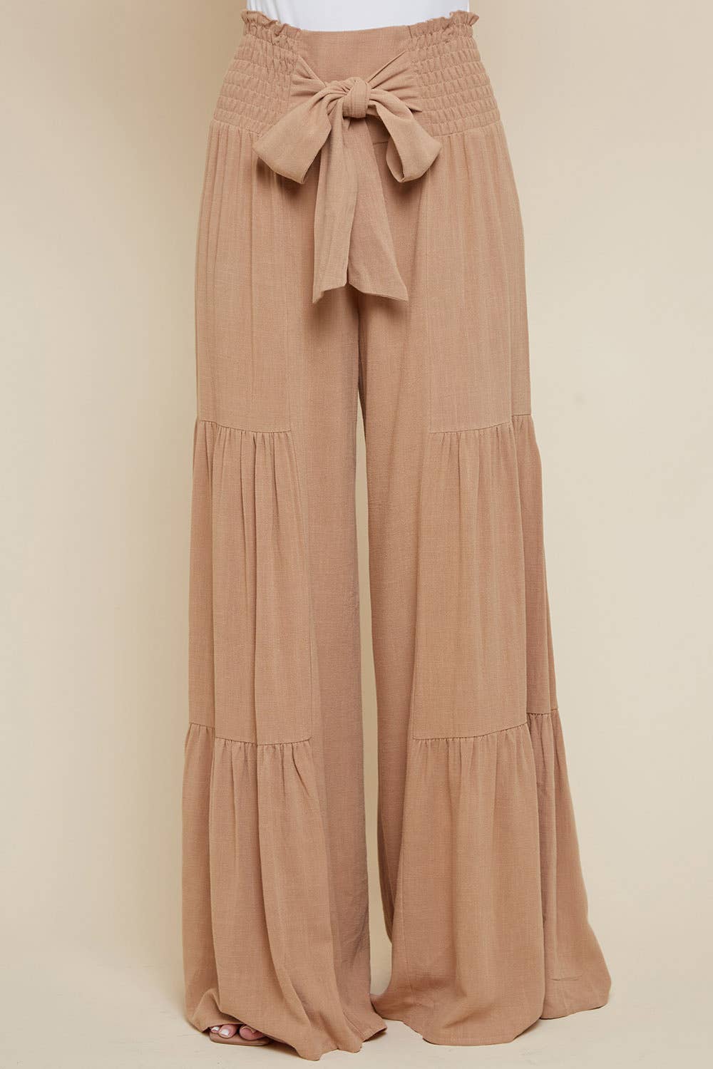 Go With the Flow Smocked Waist Pants