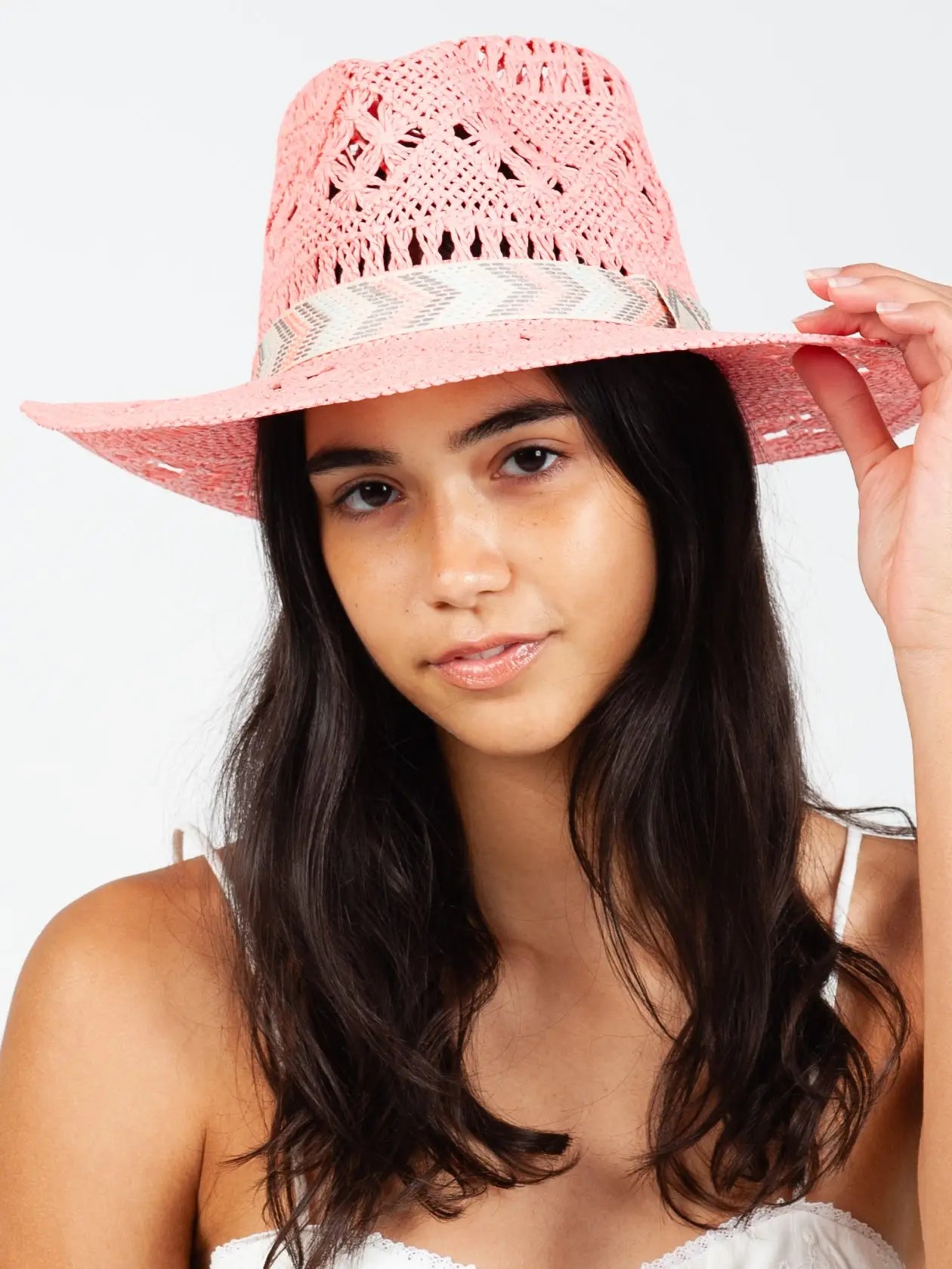 Coastal Cowgirl Pink Straw Hat