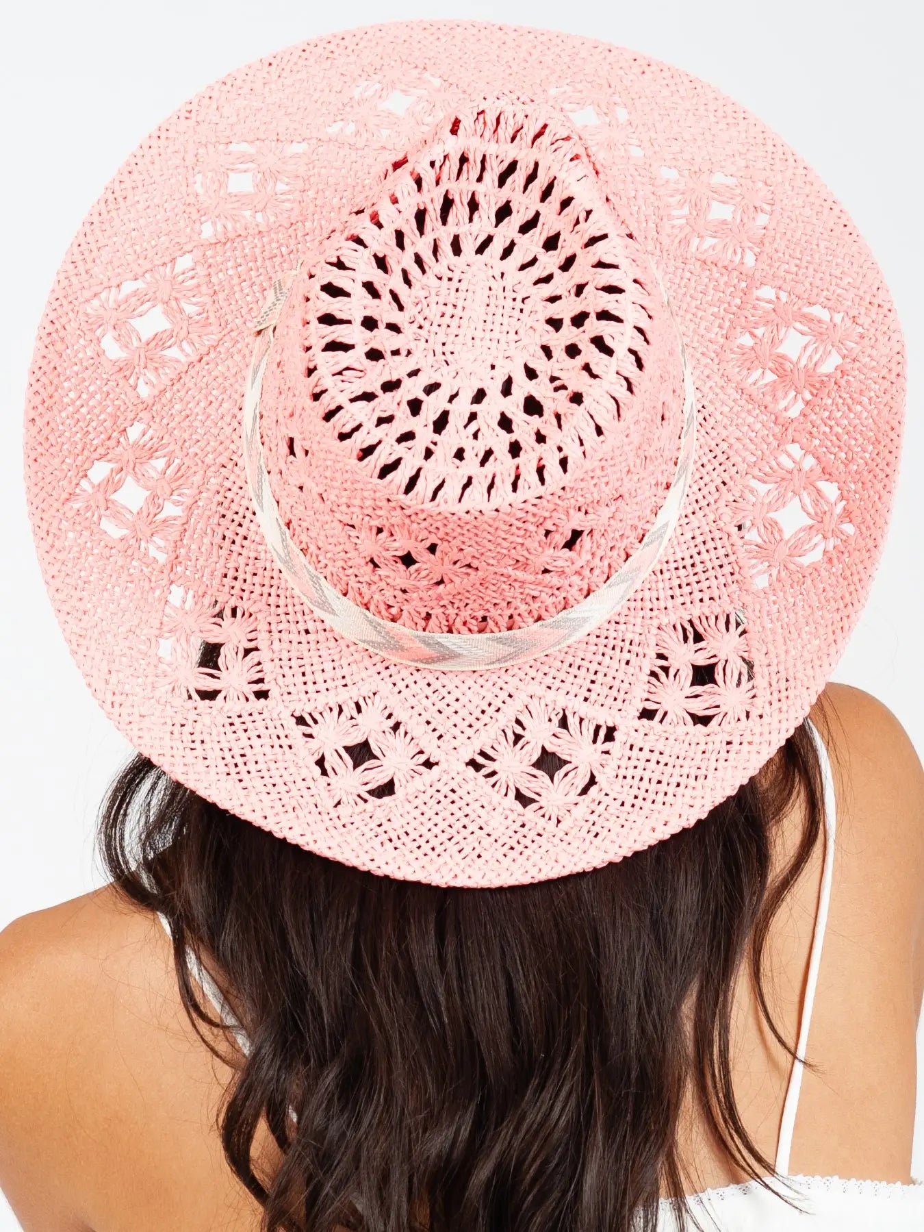 Coastal Cowgirl Pink Straw Hat