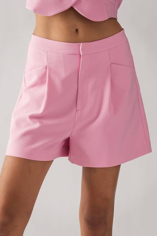 High Waist Pleated Shorts