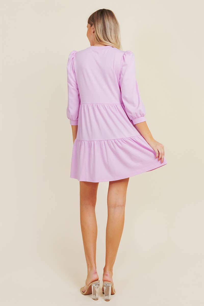 3/4 Sleeve Dress - Boutique à la mode