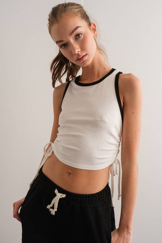 Kendall Side Tie Shirred Tank