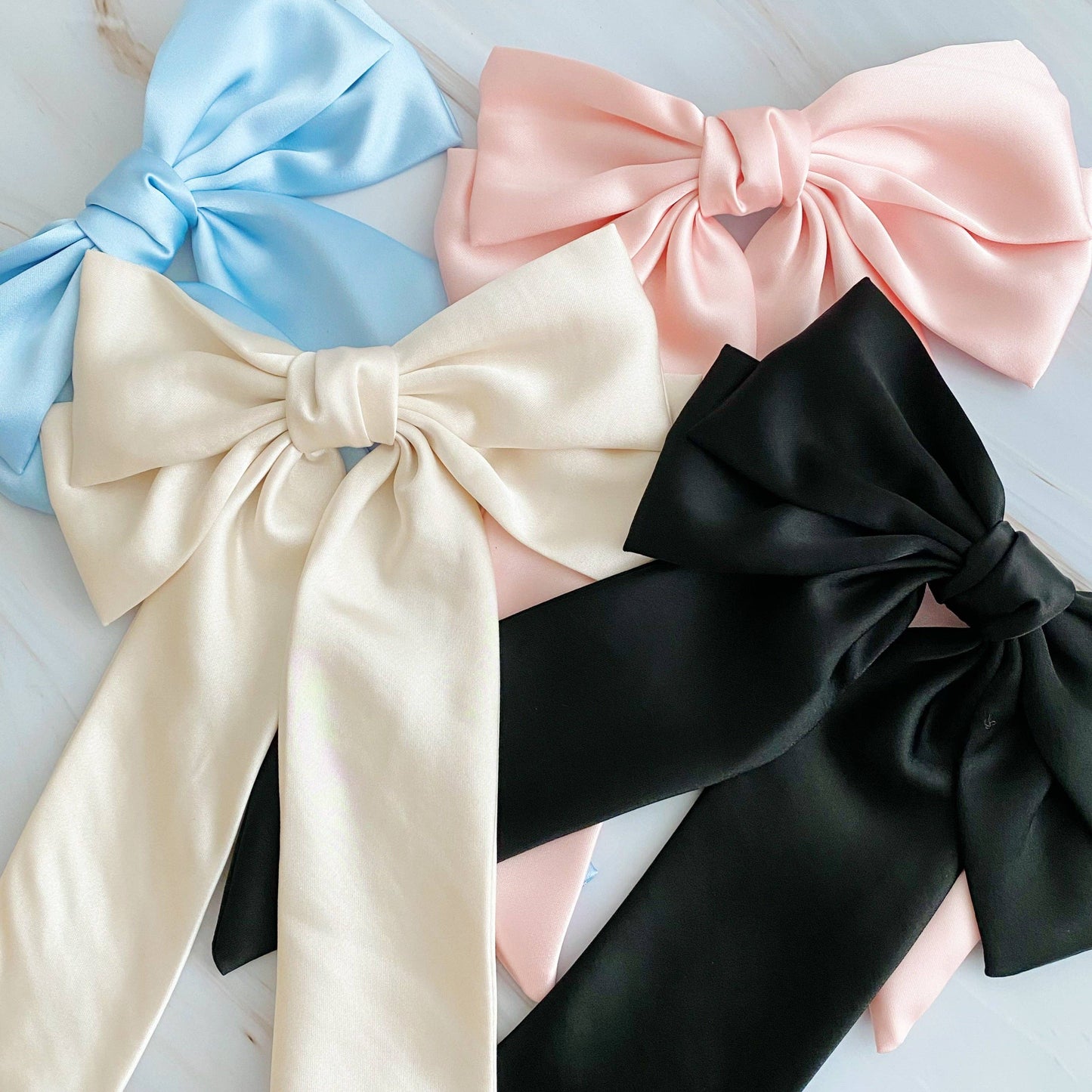 Coquette Satin Bow on Clip