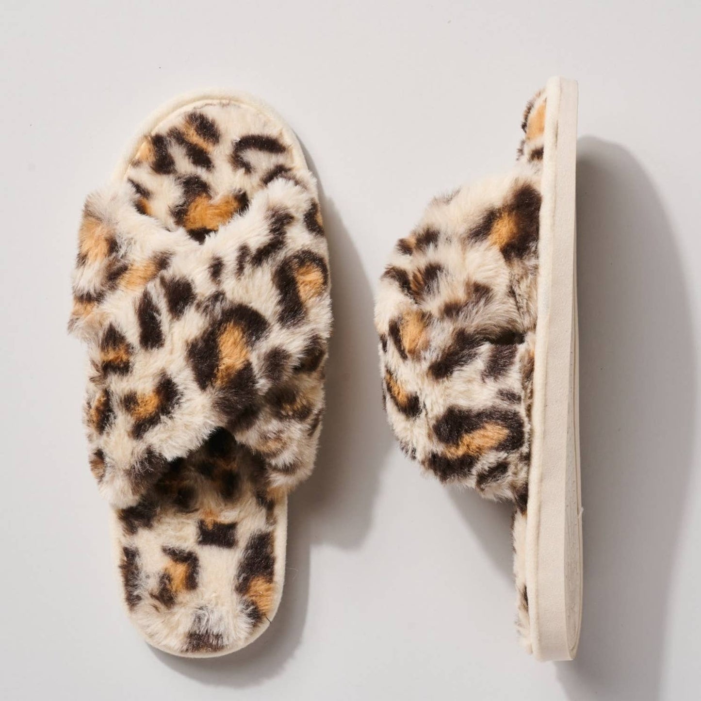 Leopard Fur Slippers