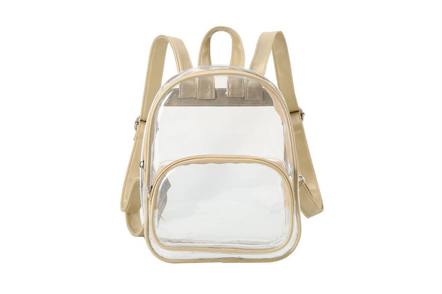 Clear & Gold Mini Backpack Bag