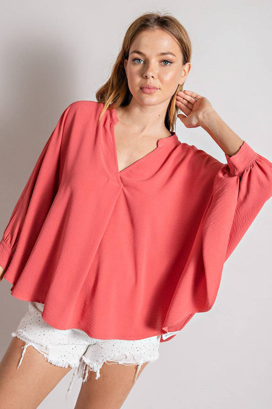 Rose Dusk Batwing Top