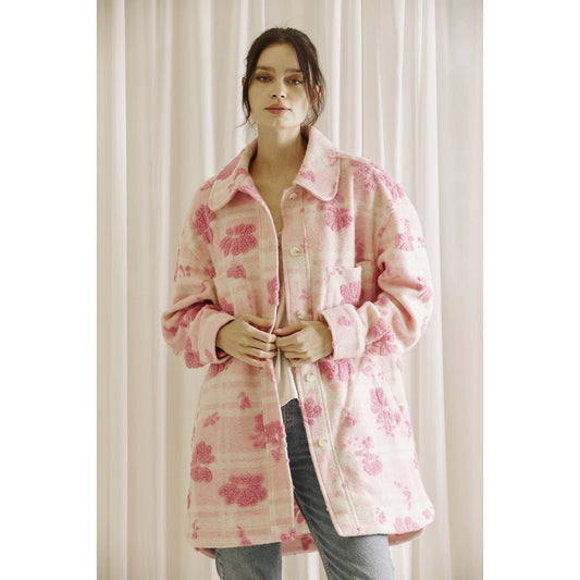 Jackie 3D Floral Sherpa Jacket