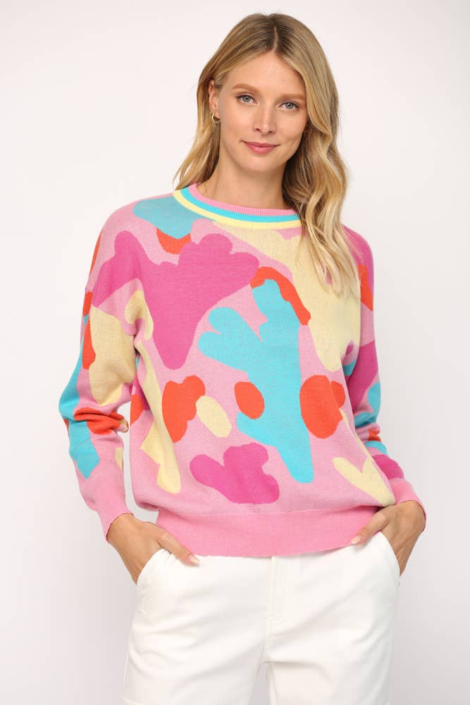 Abstract Sweater – Colorstory Boutique