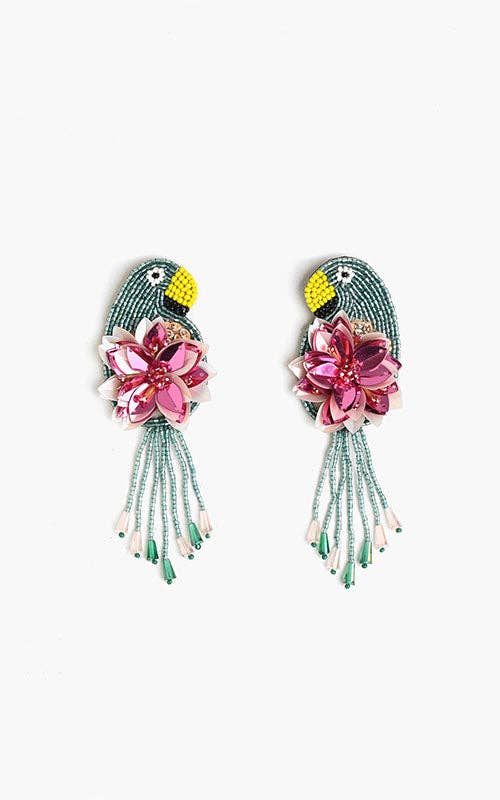 Parrot Beaded Earrings