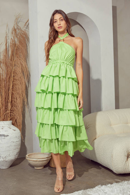 In the Limelight Maxi Dress